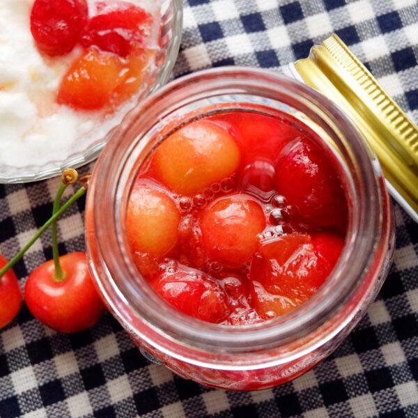 冷やして美味しい大人な味わい！ さくらんぼの白ワインコンポート