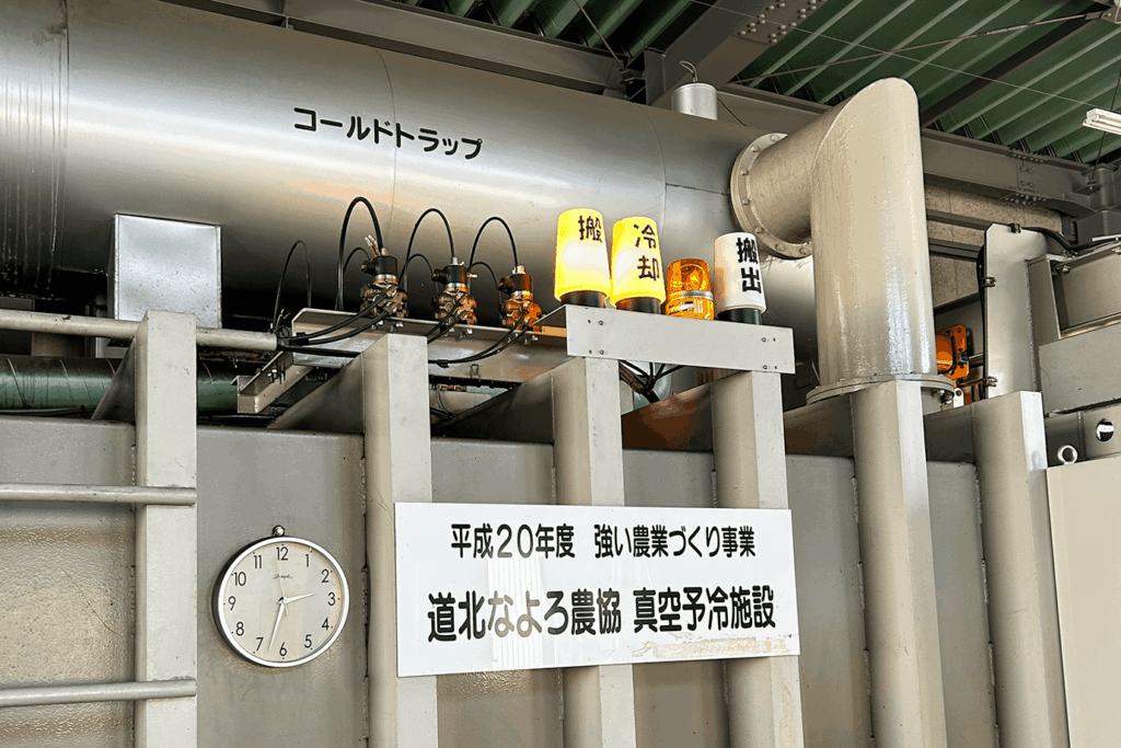 名寄のとうもろこし 真空予冷機